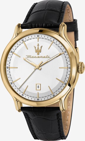 Maserati Uhr 'Epoca' in Schwarz: predná strana