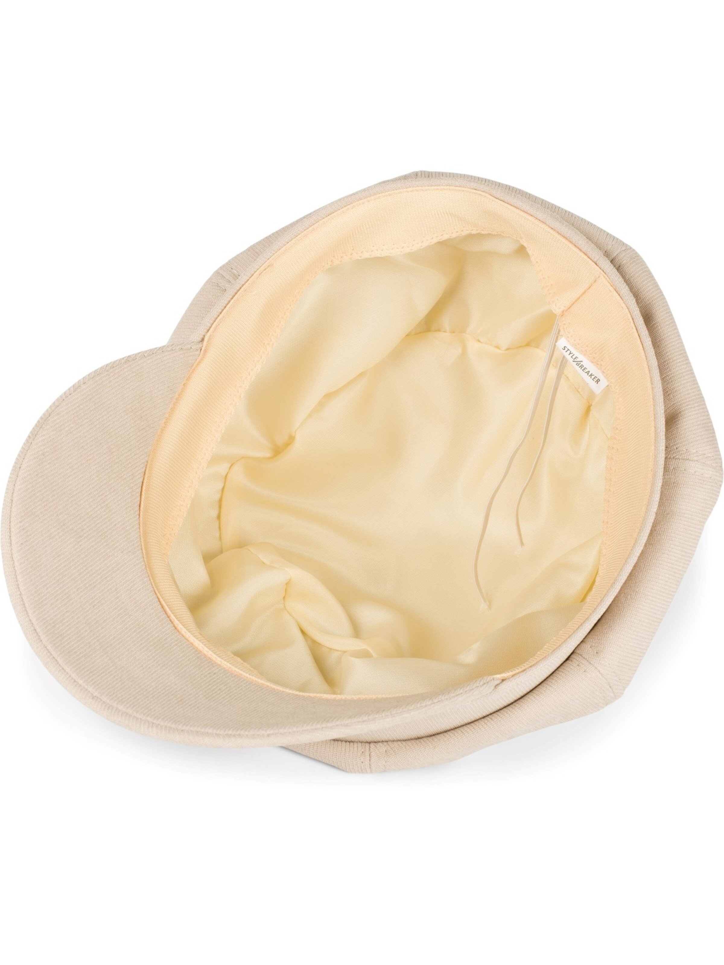 styleBREAKER Mütze 'Weiche Ballonmütze Einfarbig'‌‌‌‌‌‌ in Beige