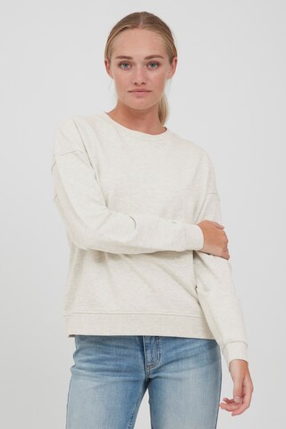 Oxmo Sweatshirt 'GRYNET' in Wit: voorkant