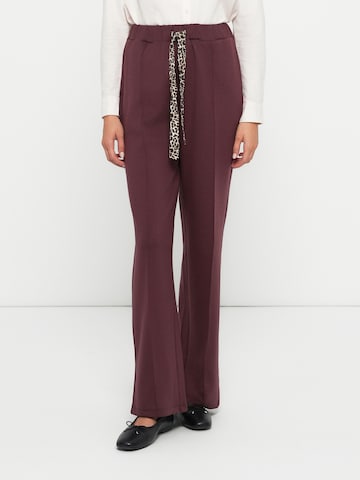 ONLY Wide Leg Hose 'ONLALINA' in Braun: Vorderseite