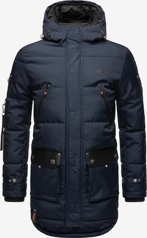 STONE HARBOUR - Parka de inverno 'Tahaa' em azul: frente