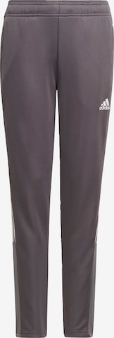 ADIDAS PERFORMANCE Slimfit Sporthose 'Tiro' in Grau: Vorderseite