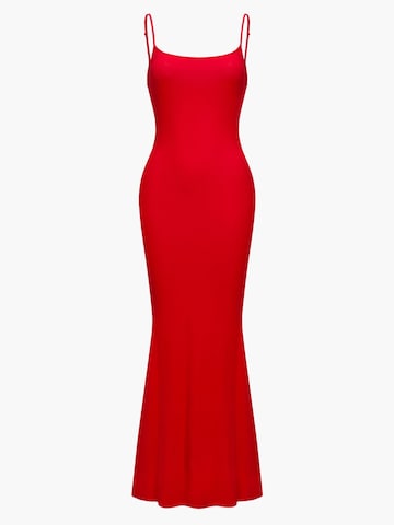 cfab Klänning 'Ribbed Cami Maxikleid' i röd: framsida