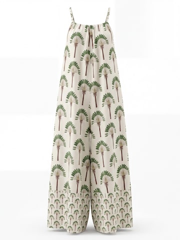 Combinaison 'Tropical Paradise Jumpsuit' Shop Karey en beige : devant