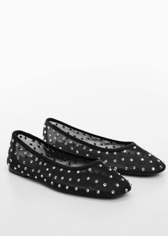 MANGO Ballet Flats 'Space' in Black