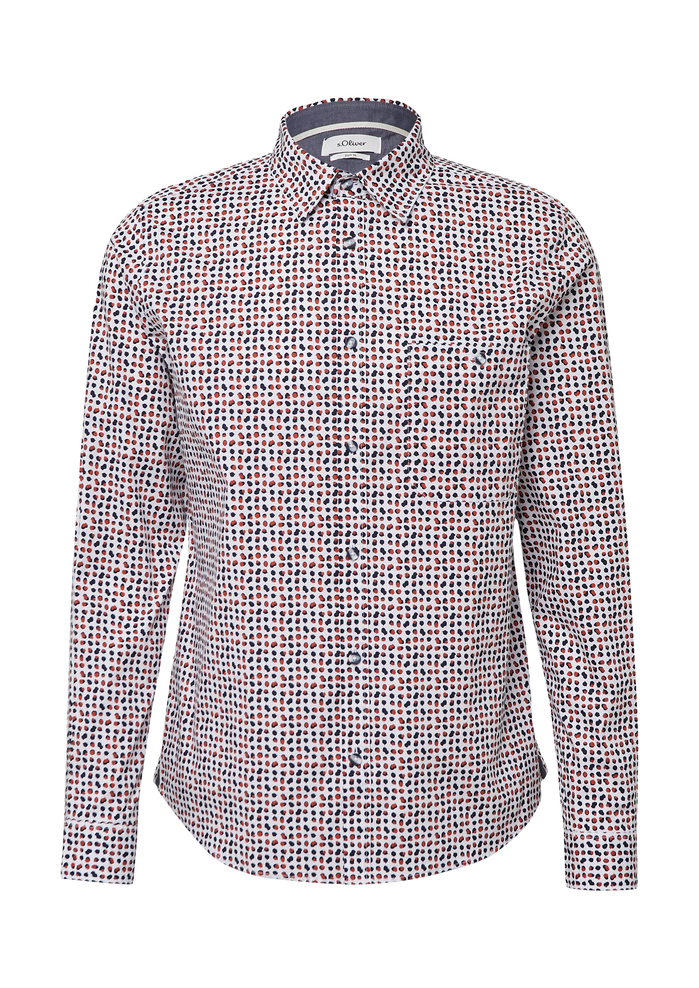 s.Oliver Button Up Shirt in White: front