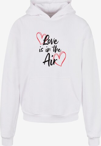 Merchcode Sweatshirt 'Valentines Day - Love is in the Air' in White: front