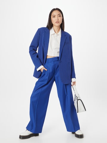 SECOND FEMALE Wide leg Pleat-front trousers 'Junni' in Blue