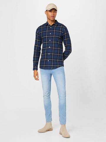 Only & Sons Slim fit Button Up Shirt 'ARI' in Blue