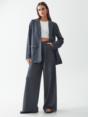 Calli Wide leg Pleat-Front Pants 'Katy' in Grey