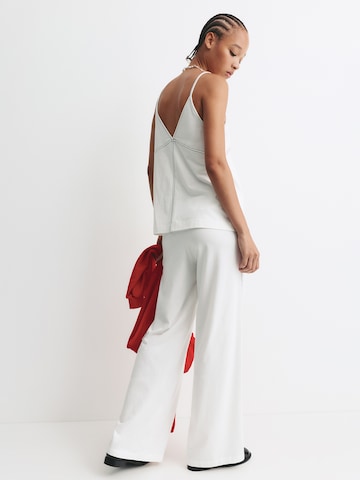 Pull&Bear Bő szár Nadrág - fehér