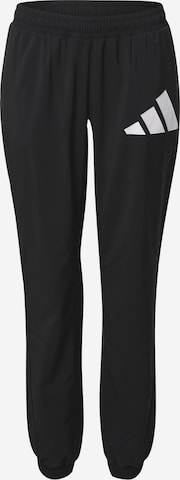 Effilé Pantalon de sport ADIDAS PERFORMANCE en noir : devant