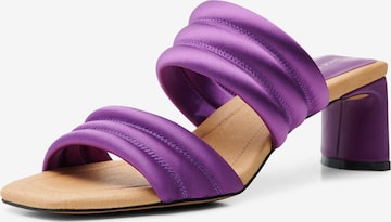 Shoe The Bear Mules 'Silvy' in Purple: front