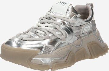 STEVE MADDEN Platform trainers 'KINGDOM-E' in Silver: front