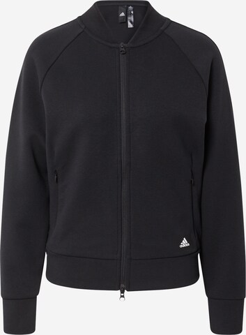 Veste de survêtement ADIDAS SPORTSWEAR en noir : devant