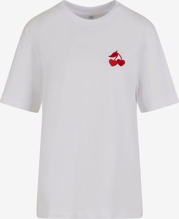 balta Mister Tee Marškinėliai 'Heart Cherries': priekis