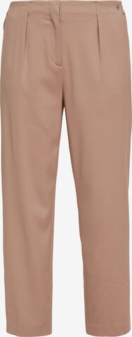 COMMA Pleat-Front Pants in Beige: front