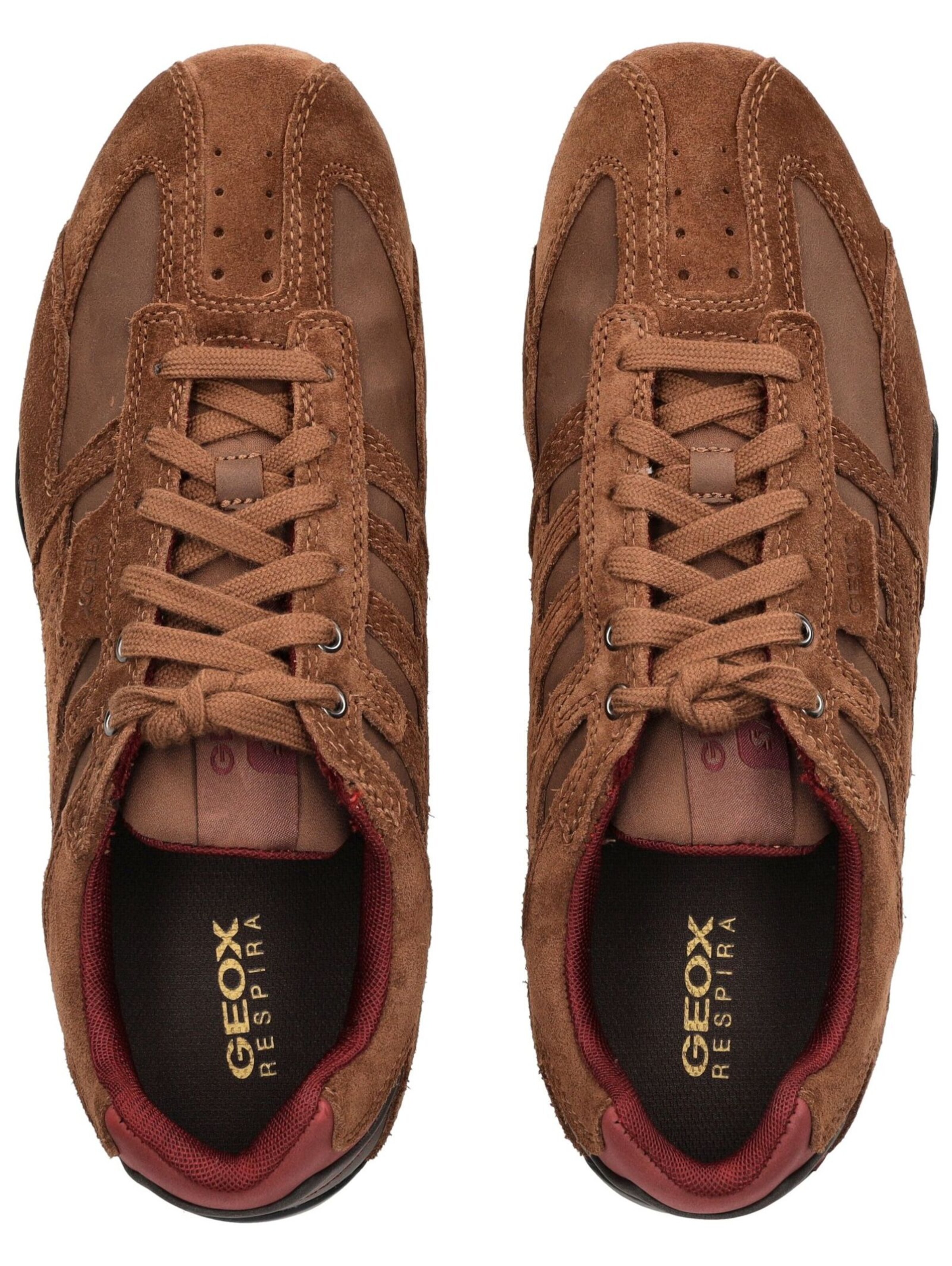 GEOX - Sapatilhas baixas 'U Snake A' em castanho