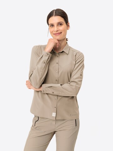 VAUDE Multifunctionele blouse 'Rosemoor' in Beige: voorkant