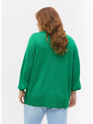 Zizzi Knit Cardigan 'Carrie' in Green