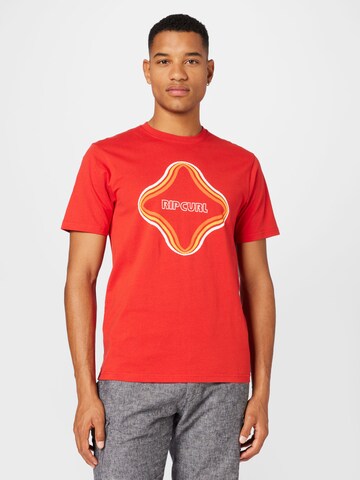 T-Shirt fonctionnel RIP CURL en rouge : devant