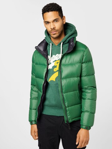 Veste mi-saison Superdry en vert : devant