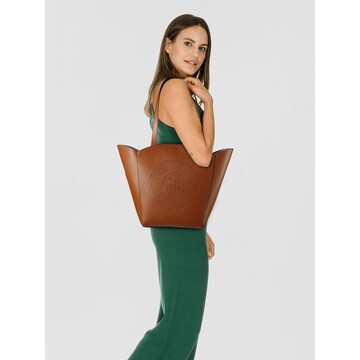 Karl Lagerfeld Shopper 'Circle' in Braun: Vorderseite