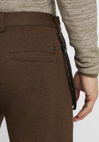 BLEND Regular Chino Pants 'Walton' in Brown