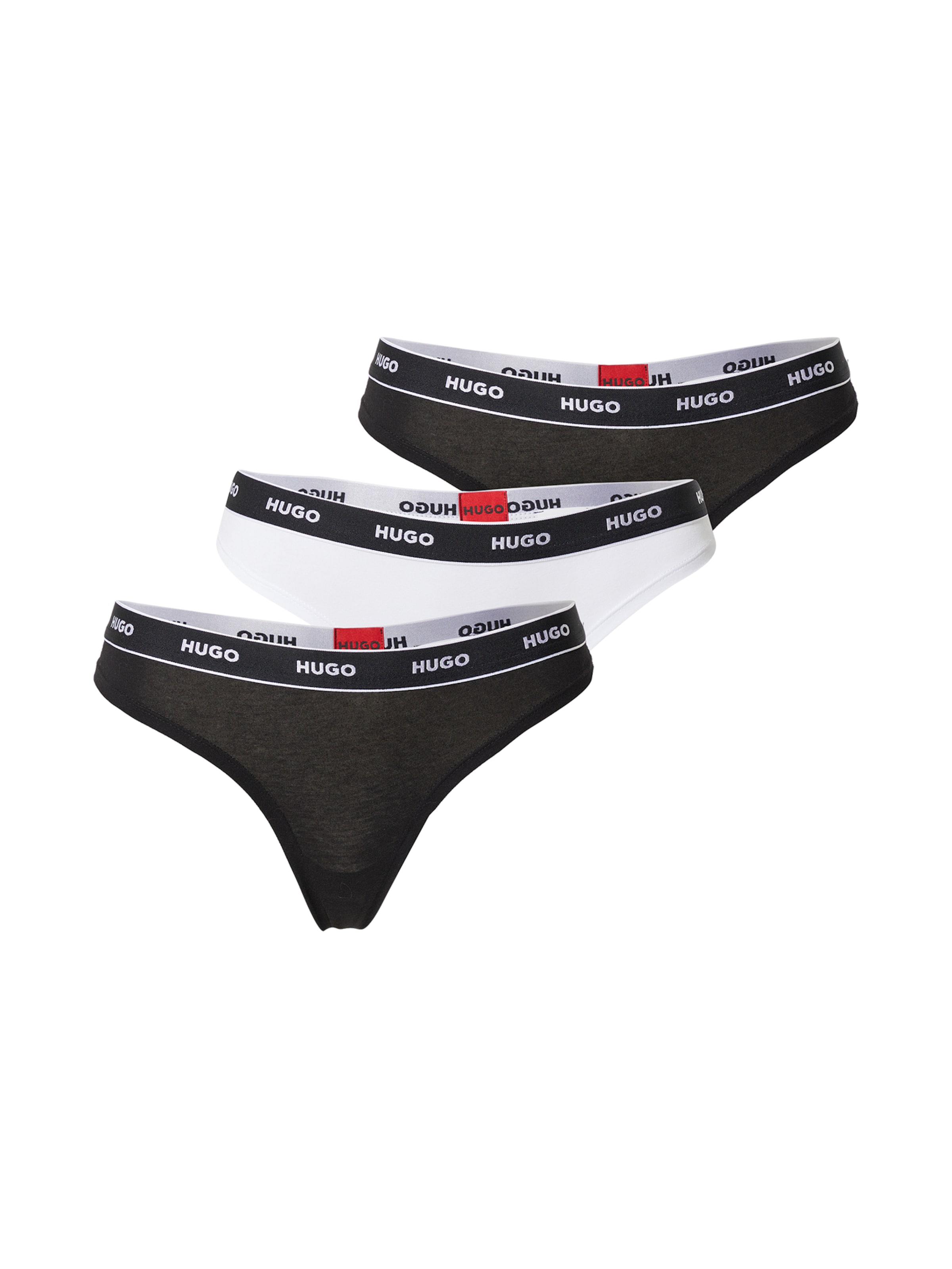 HUGO Tanga – černá: přední strana