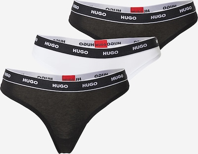 HUGO Red Stringu biksītes, krāsa - melns / balts, Preces skats