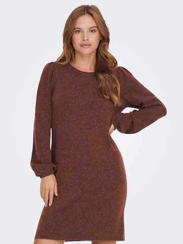 ONLY Knitted dress 'RICA' in Brown