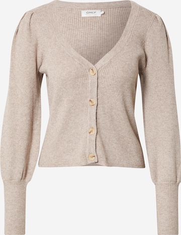 ONLY Knit Cardigan in Beige: front