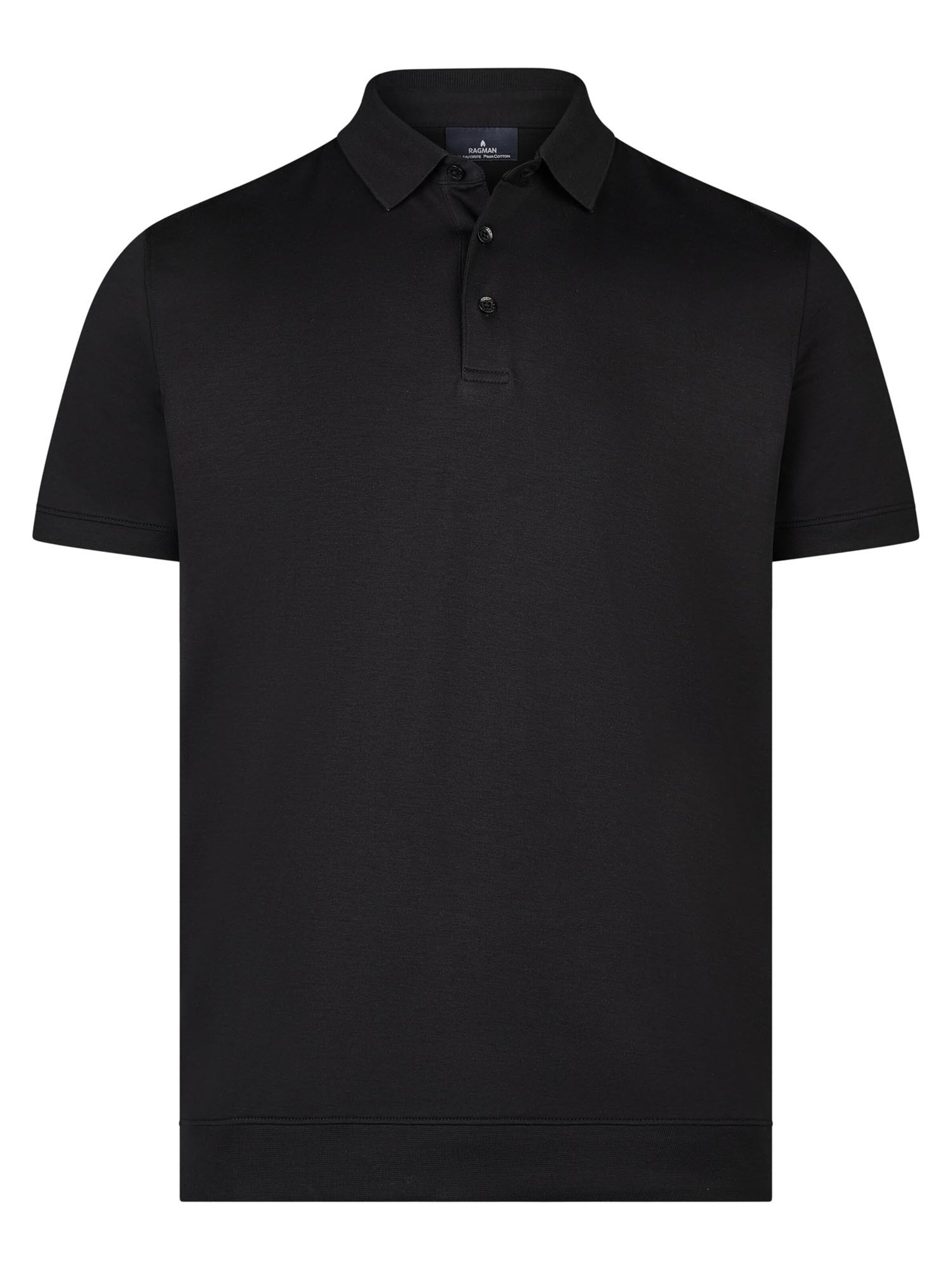 Ragman Shirt 'Basic' in Black: front