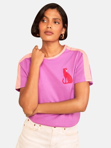 love & roses Shirt in Purple: front