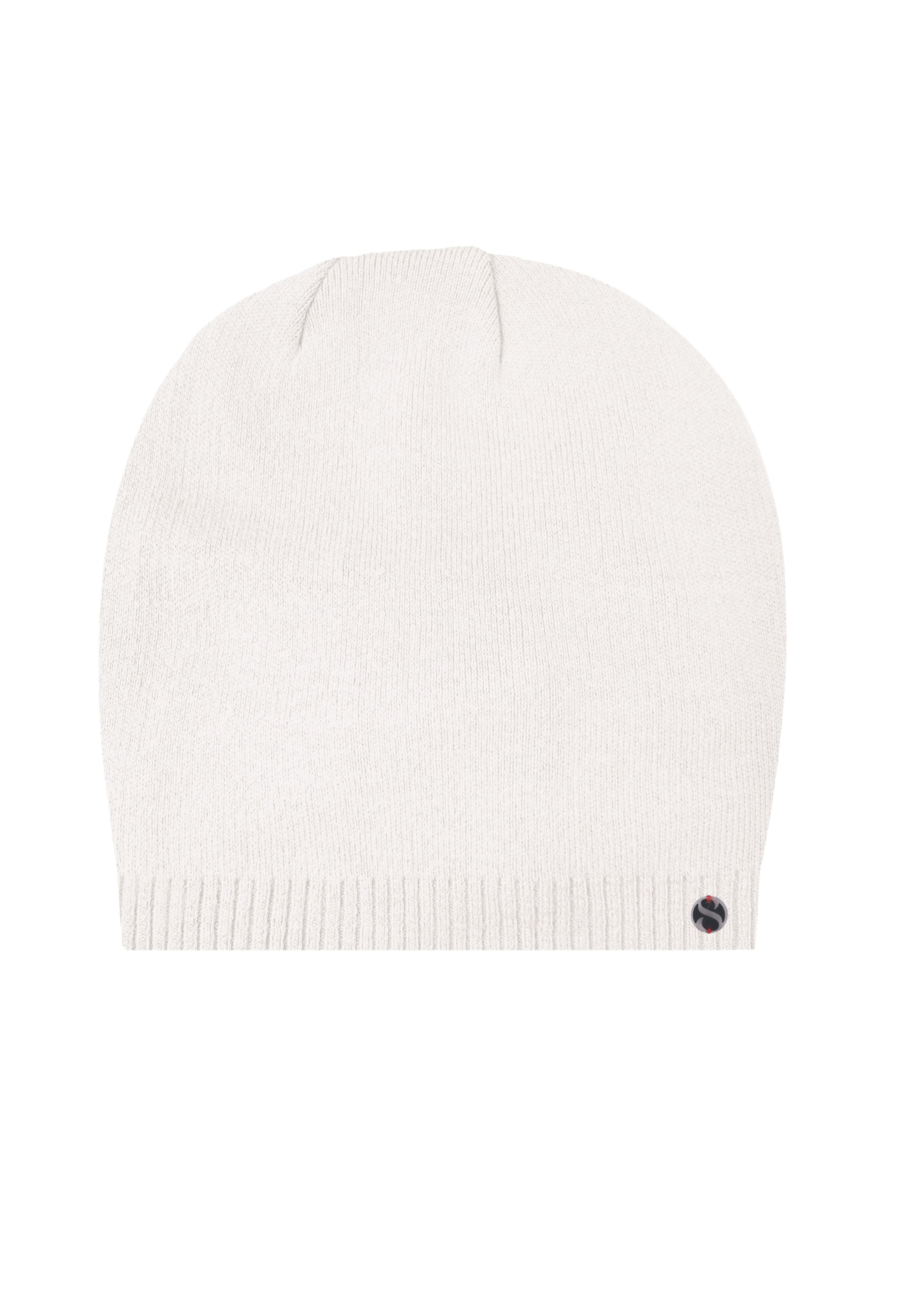 SAMAYA Mütze 'Elen', superweich und wärmend in Beige: Vorderseite