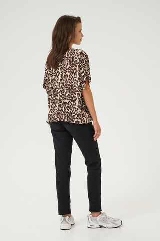 Kaffe Blus 'Amber' i brun