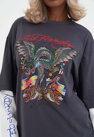 Ed Hardy - Camiseta en gris