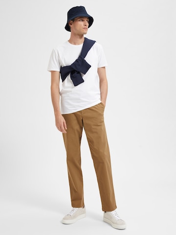 SELECTED HOMME Regular Chino Pants 'New Miles' in Brown