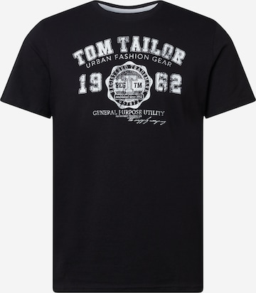 TOM TAILOR - Camiseta en negro: frente