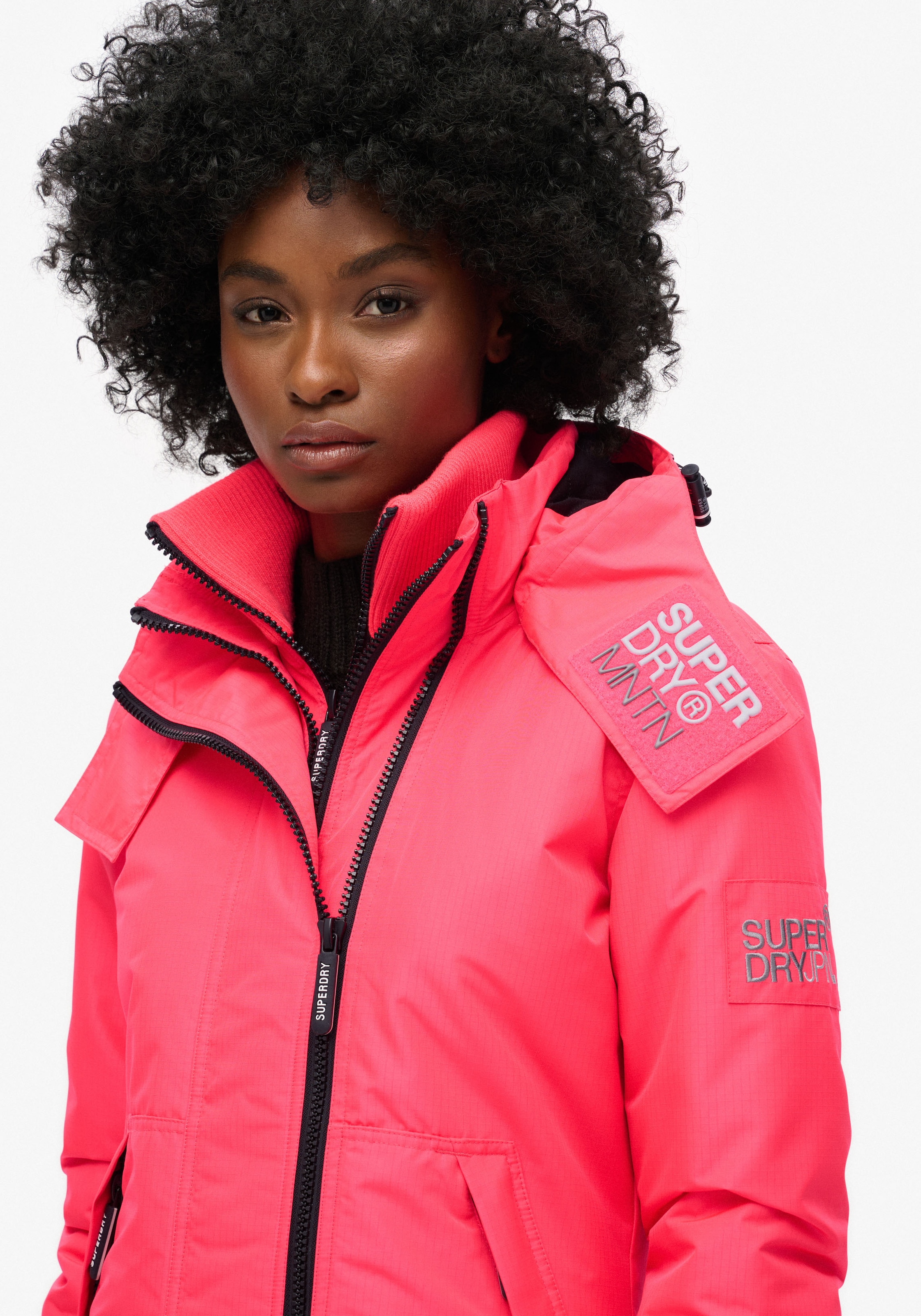 Superdry Winter Jacket 'Mountain' in Pink