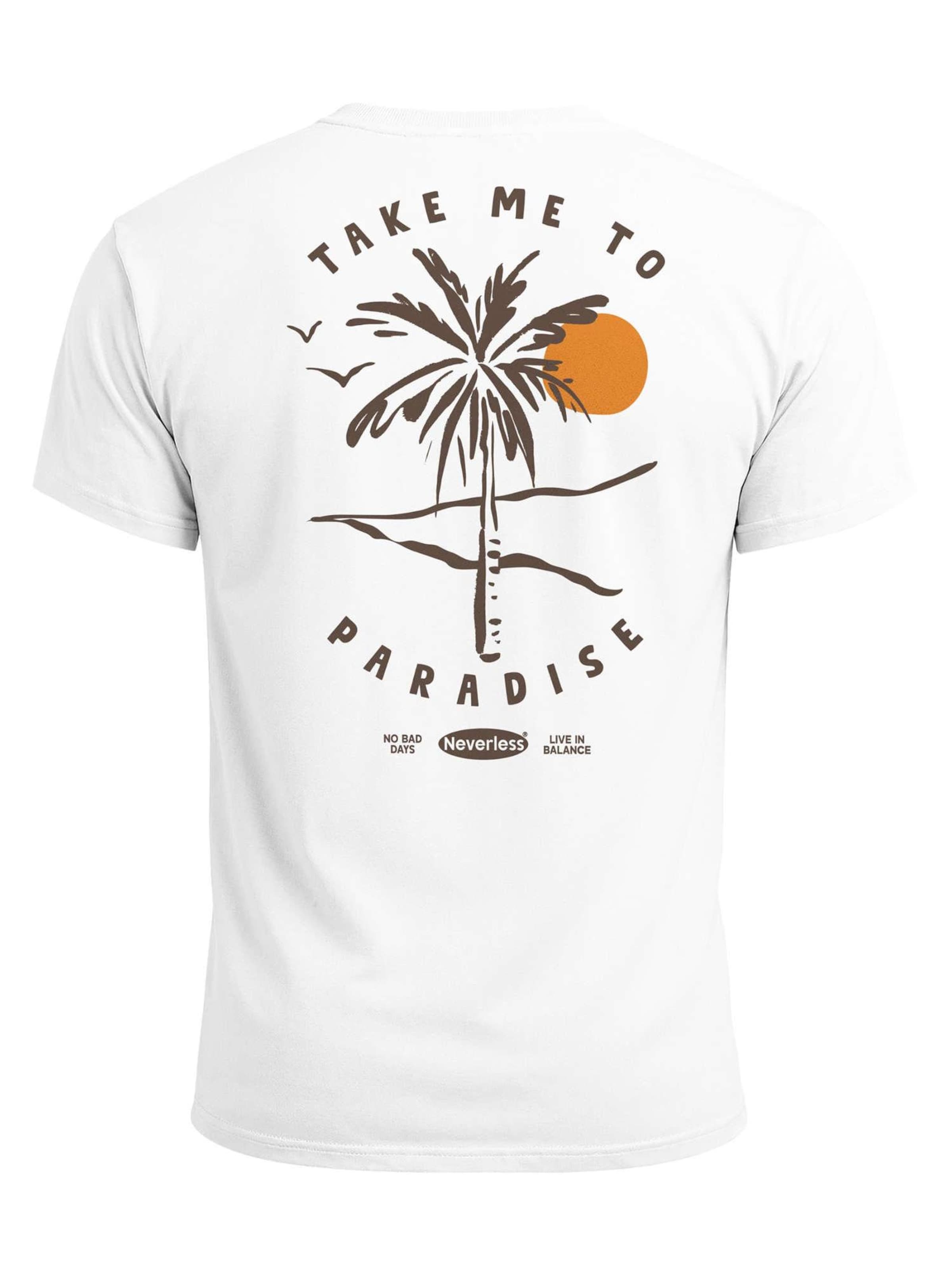 Neverless Shirt 'Take me to Paradise' in White