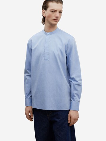 Adolfo Dominguez Comfort fit Button Up Shirt in Blue: front