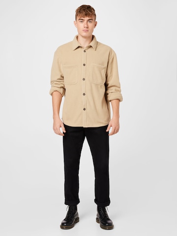 WEEKDAY Comfort Fit Hemd in Beige