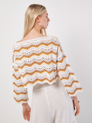 Apricot Knitted Top in Beige