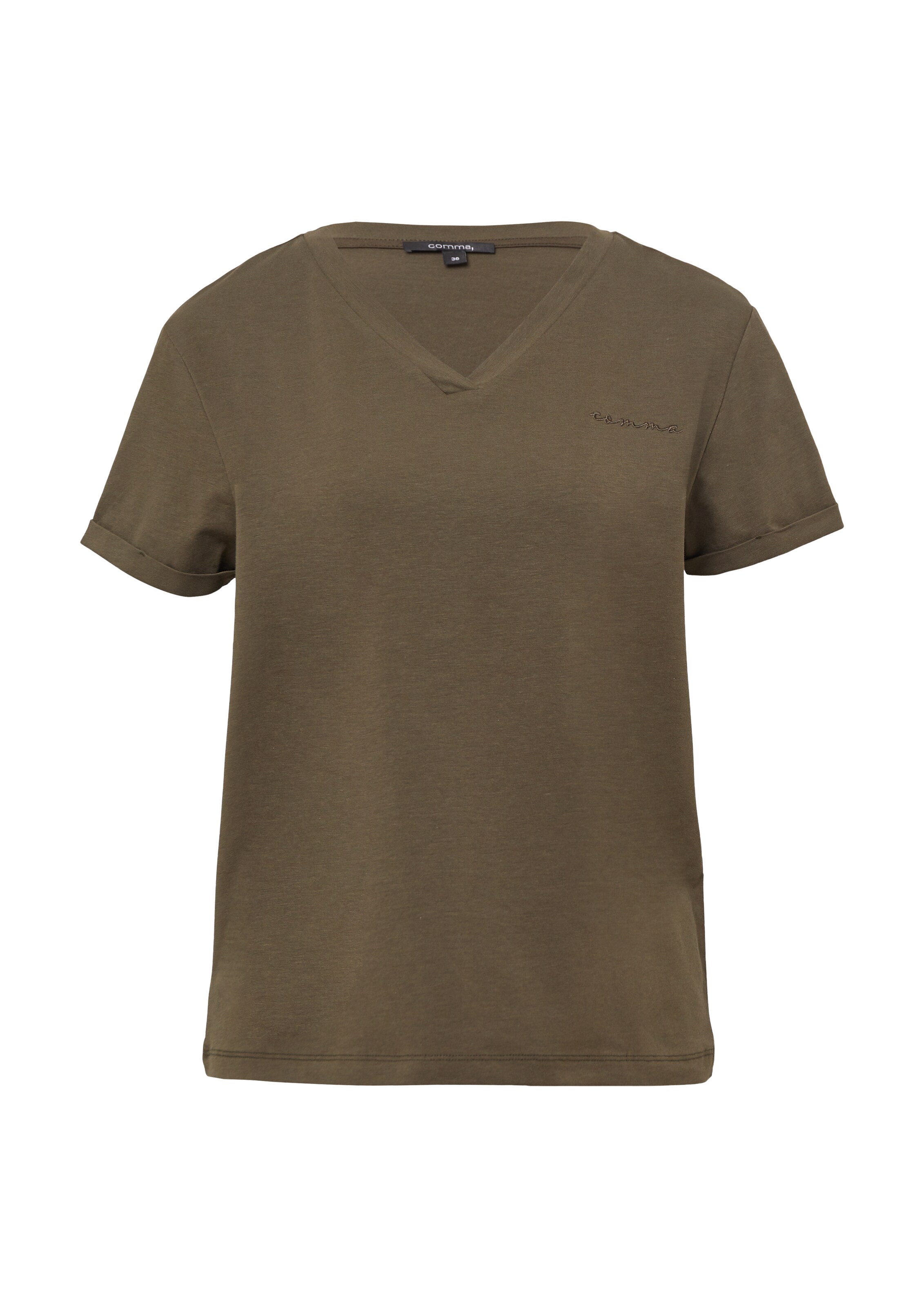 COMMA Shirt in Braun: Vorderseite