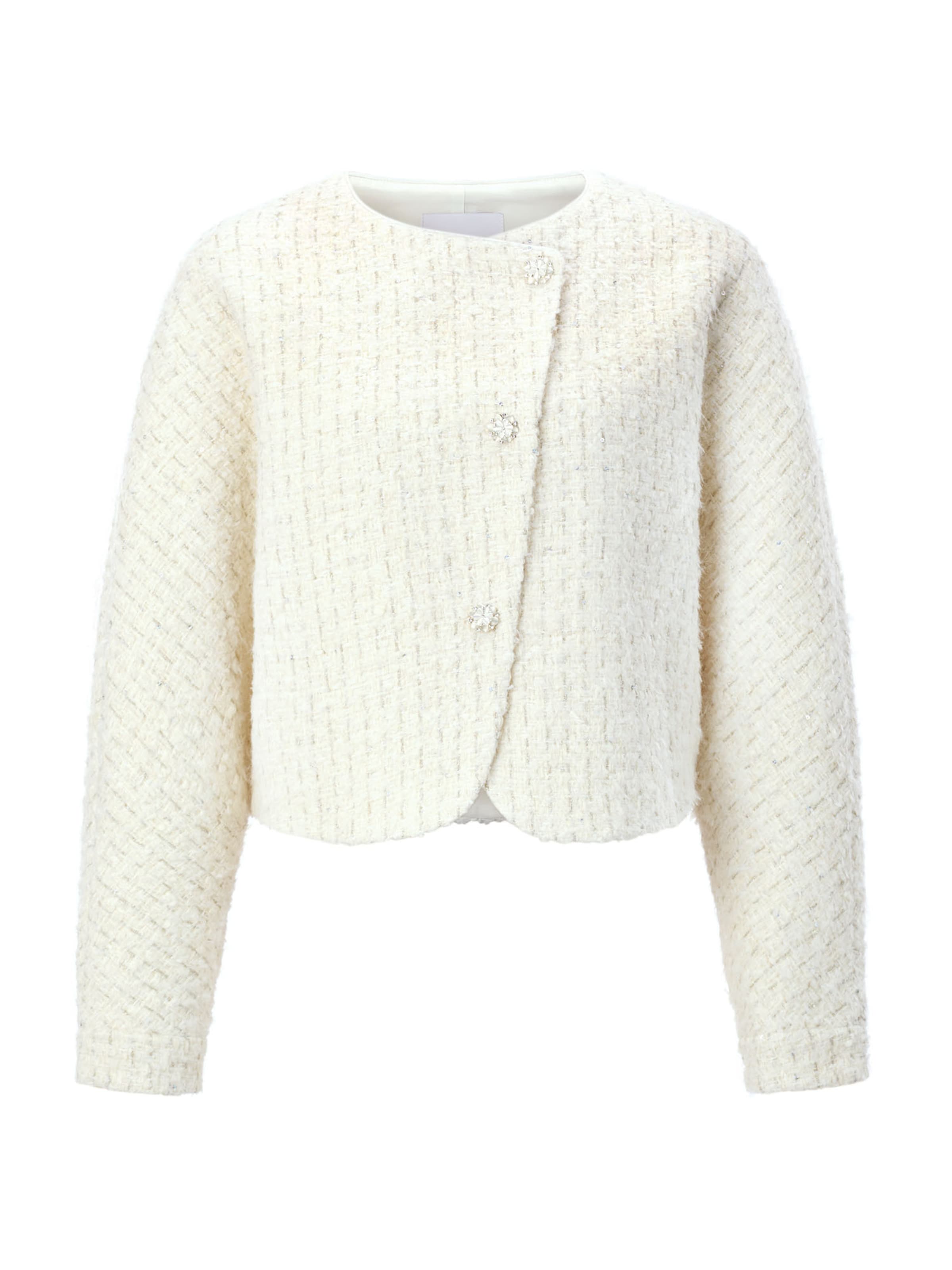 Rich & Royal Вязаная кофта в Белый: спереди