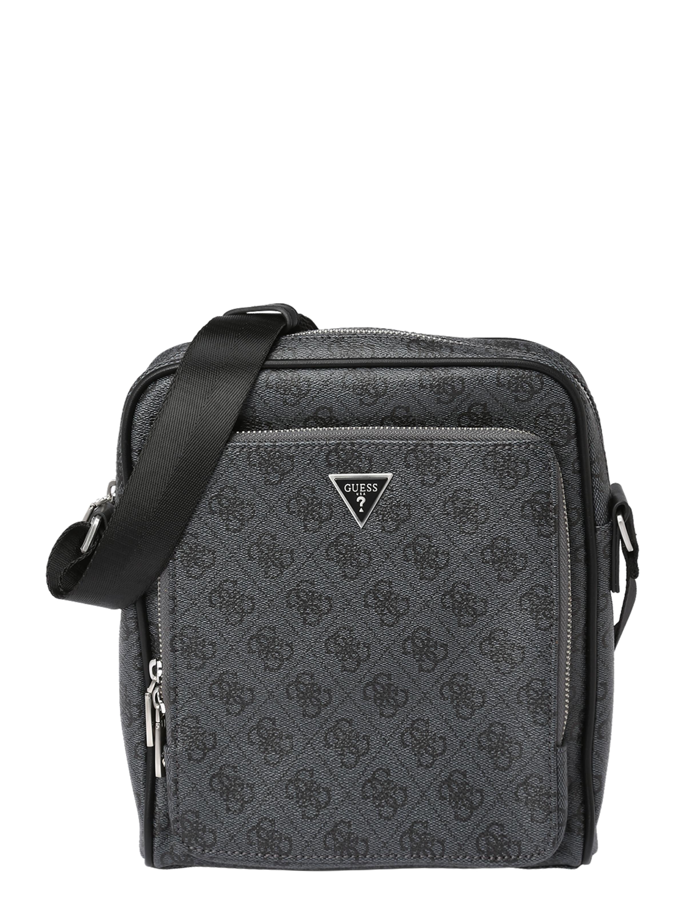 GUESS - Bolso de hombro 'MILANO CROSSBODY POCKET M' en negro: frente