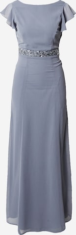 Maya Deluxe Evening Dress in Blue: front