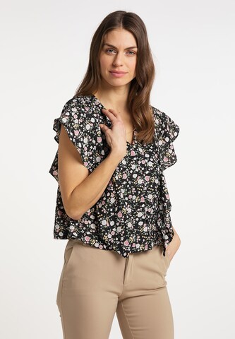 Camicia da donna di Usha in nero: frontale