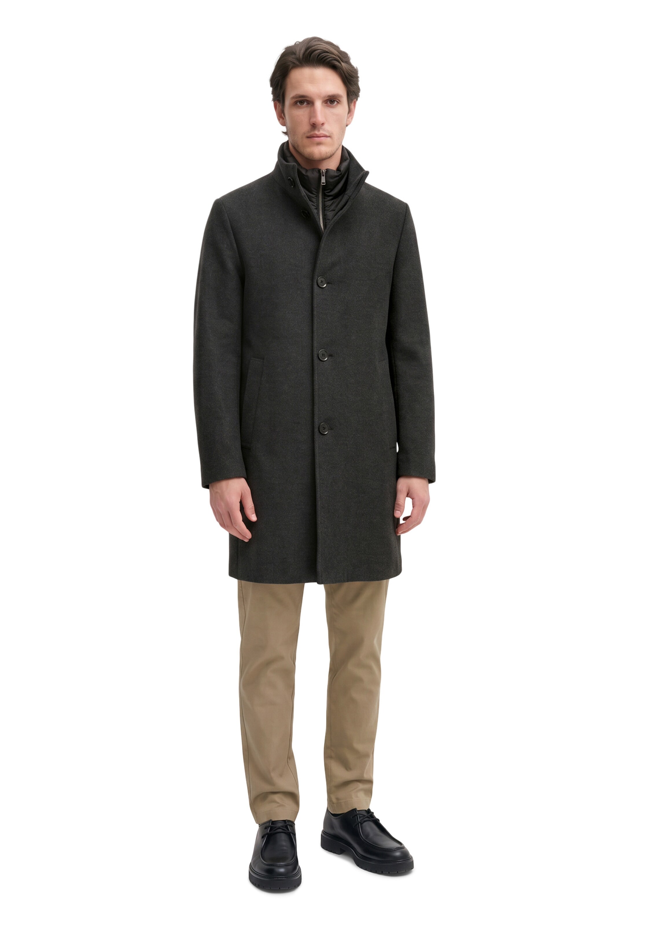Marc O'Polo Wintermantel in Schwarz: Vorderseite
